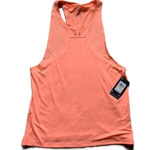 New Men's Under Armour Loose Fit Rush Vanish Energy Tank Size M Orange MSRP $40